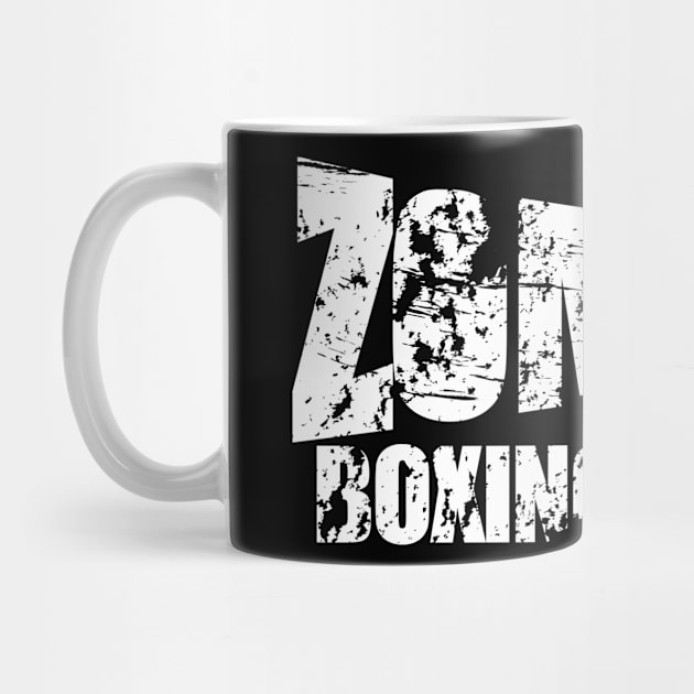 Zombie Boxing League | Text Only | White by Sandi Van Winkle_Illustration